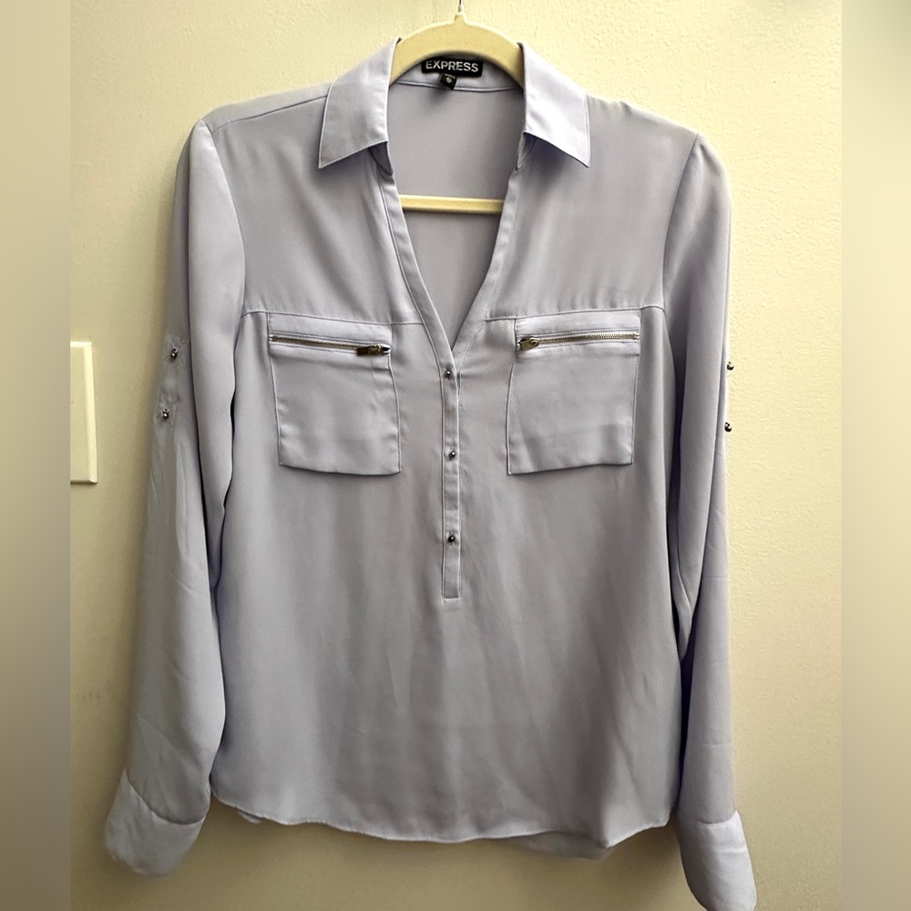 Express Women's Lilac Button Down Shirt